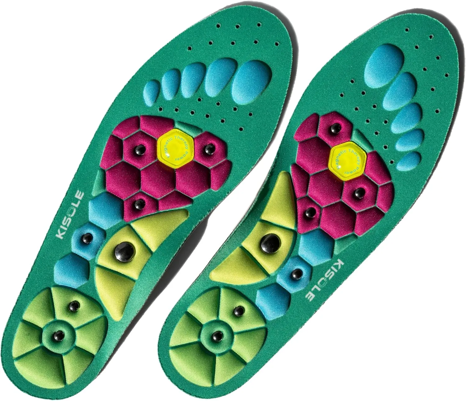 Acupressure Insoles – Reflexology Massage Shoe Inserts for Pain Relief & Energy Boost – All-Day Foot Support – Trim-to-Fit – Size L/XL (US 10–14)