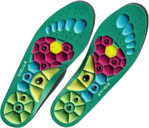 Acupressure Insoles – Reflexology Massage Shoe Inserts for Pain Relief & Energy Boost – All-Day Foot Support – Trim-to-Fit – Size L/XL (US 10–14)