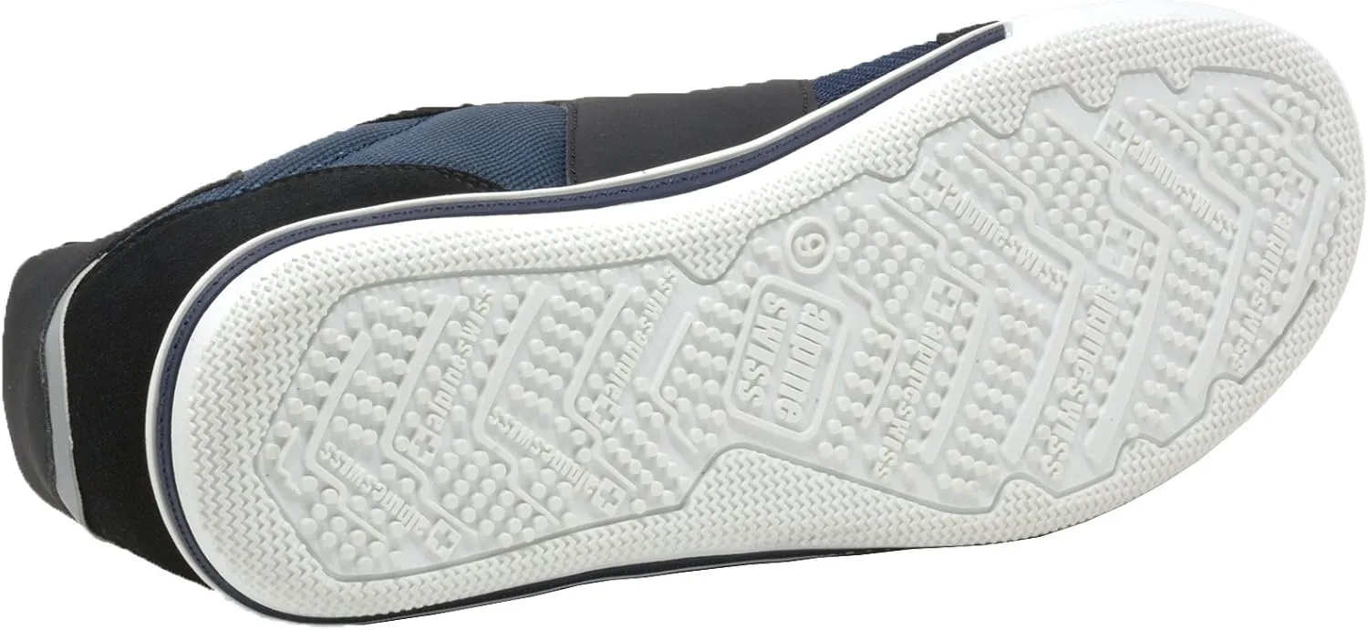 Alpine Swiss Liam Mens Fashion Sneakers Suede Trim Low Top Lace Up Tennis Shoes