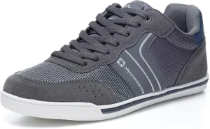 Alpine Swiss Liam Mens Fashion Sneakers Suede Trim Low Top Lace Up Tennis Shoes