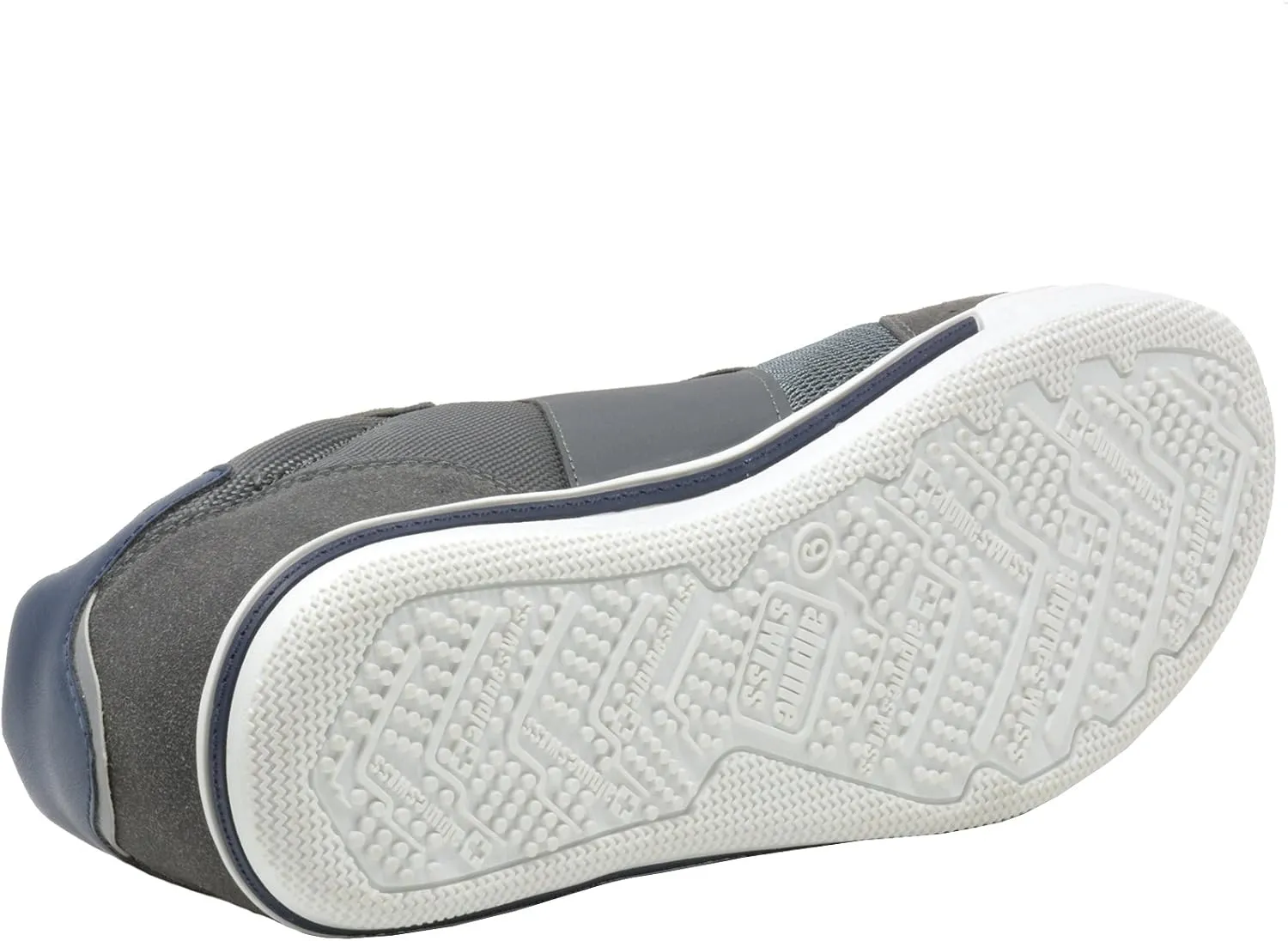 Alpine Swiss Liam Mens Fashion Sneakers Suede Trim Low Top Lace Up Tennis Shoes