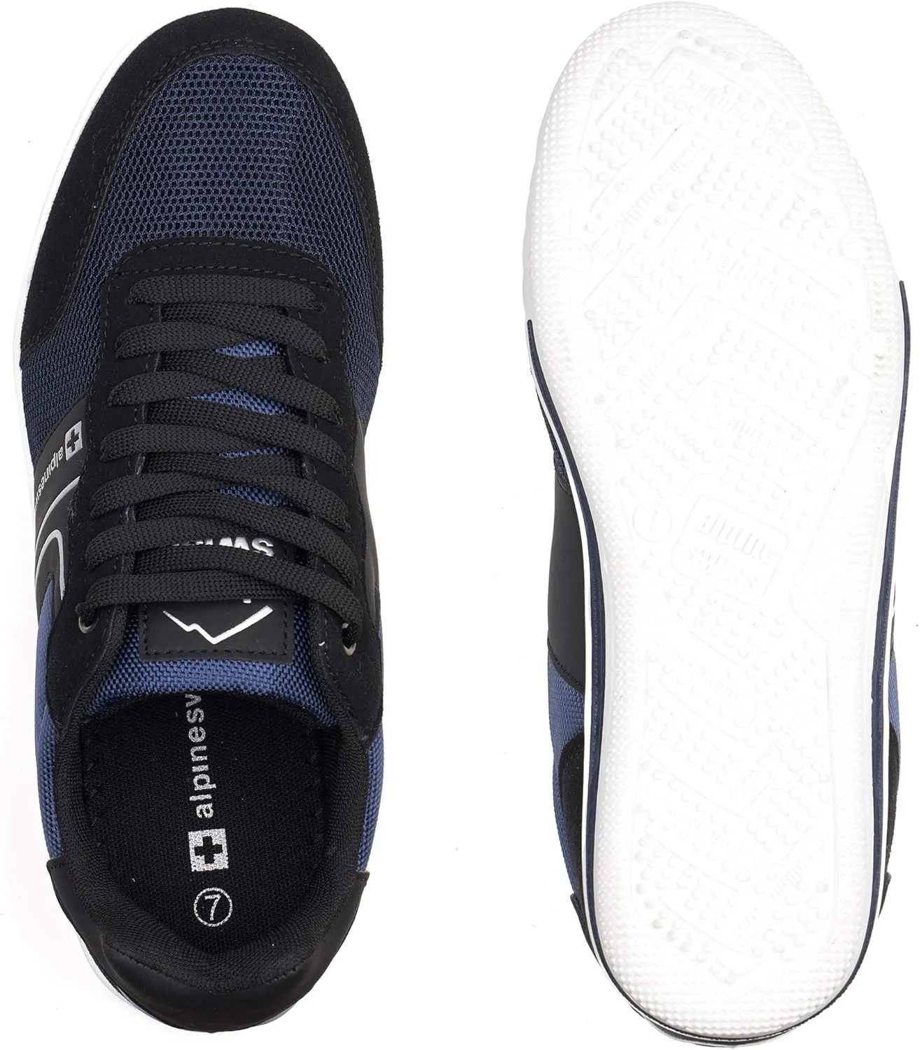 Alpine Swiss Liam Mens Fashion Sneakers Suede Trim Low Top Lace Up Tennis Shoes