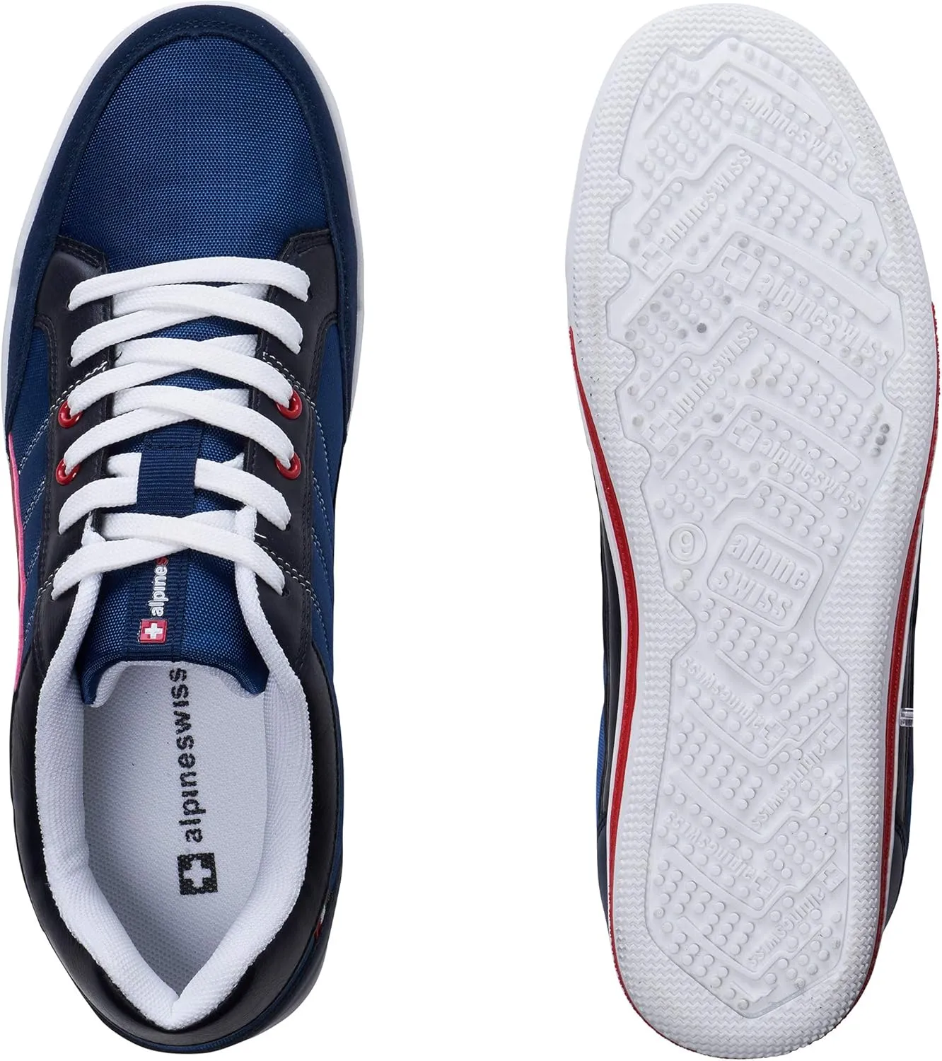 Alpine Swiss Stefan Retro Sneakers for Men | Stylish Low-Top Shoes with Suede Trim | Perfect for Casual Footwear | Fashion Sneakers | Mens Tennis Shoes