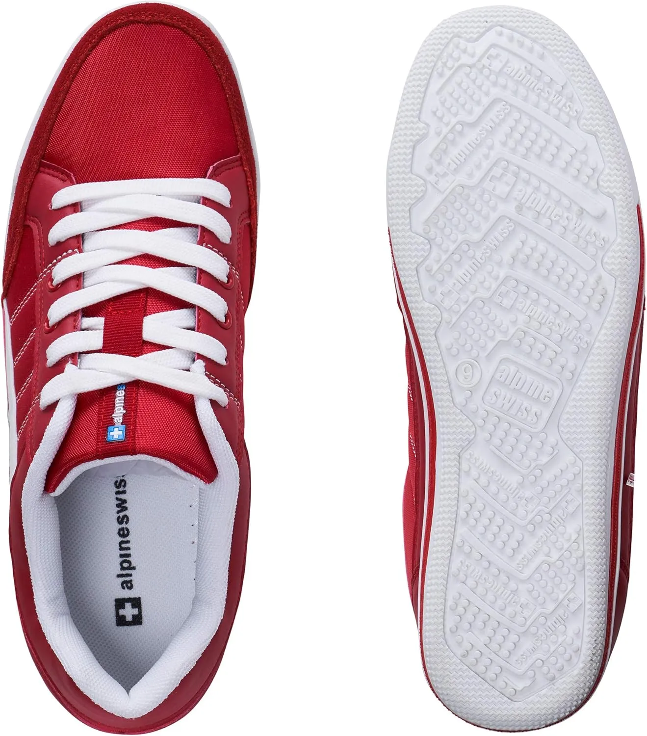 Alpine Swiss Stefan Retro Sneakers for Men | Stylish Low-Top Shoes with Suede Trim | Perfect for Casual Footwear | Fashion Sneakers | Mens Tennis Shoes