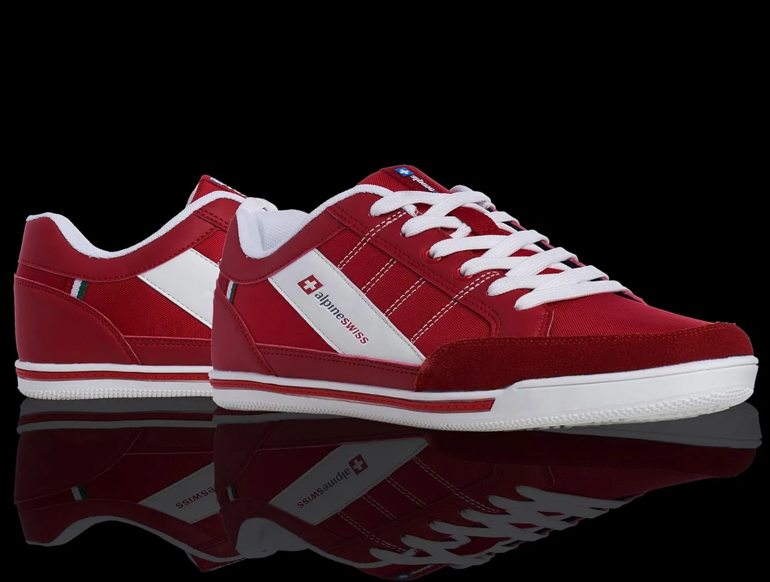 Alpine Swiss Stefan Retro Sneakers for Men | Stylish Low-Top Shoes with Suede Trim | Perfect for Casual Footwear | Fashion Sneakers | Mens Tennis Shoes