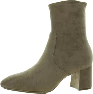 Anne Klein Womens City Faux Leather Zipper Ankle Boots
