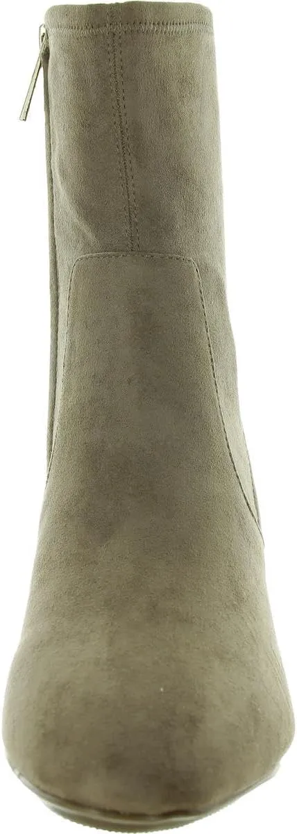 Anne Klein Womens City Faux Leather Zipper Ankle Boots