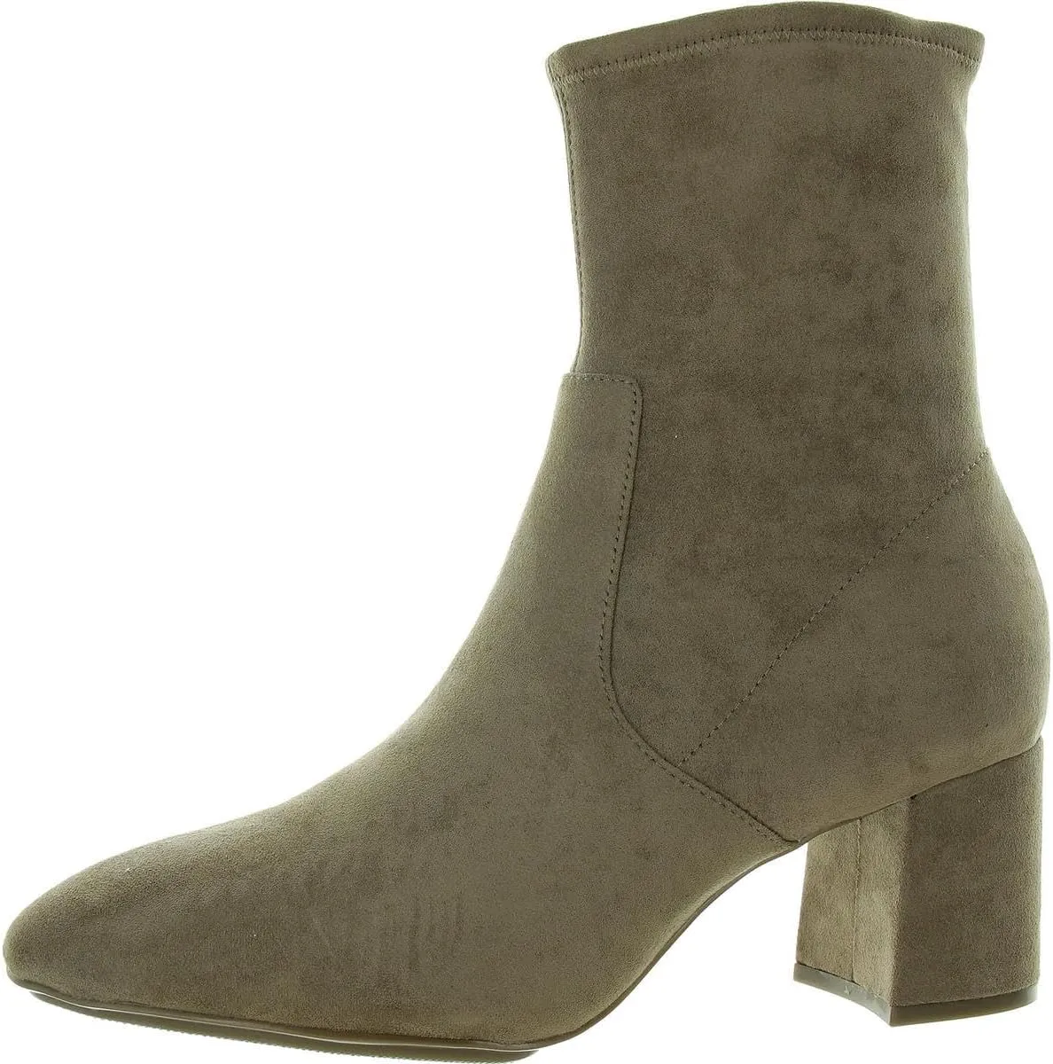 Anne Klein Womens City Faux Leather Zipper Ankle Boots