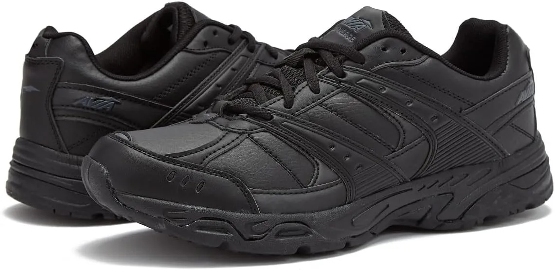Avia Verge Womens Sneakers - Tennis, Court, Cross Training, or Pickleball Shoes for Women, Classic Black or Walking White Sneakers with Arch Support, Wide Width or Medium