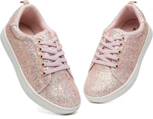 Bernal Girls & Boys Sparkle Glitter Sequin Sneakers Toddler/Little Kid/Big Kid Slip On School Low Top Walking Shoes Show Gift