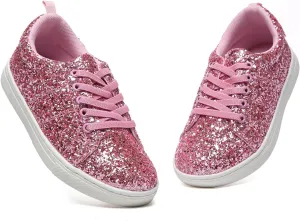 Bernal Girls & Boys Sparkle Glitter Sequin Sneakers Toddler/Little Kid/Big Kid Slip On School Low Top Walking Shoes Show Gift