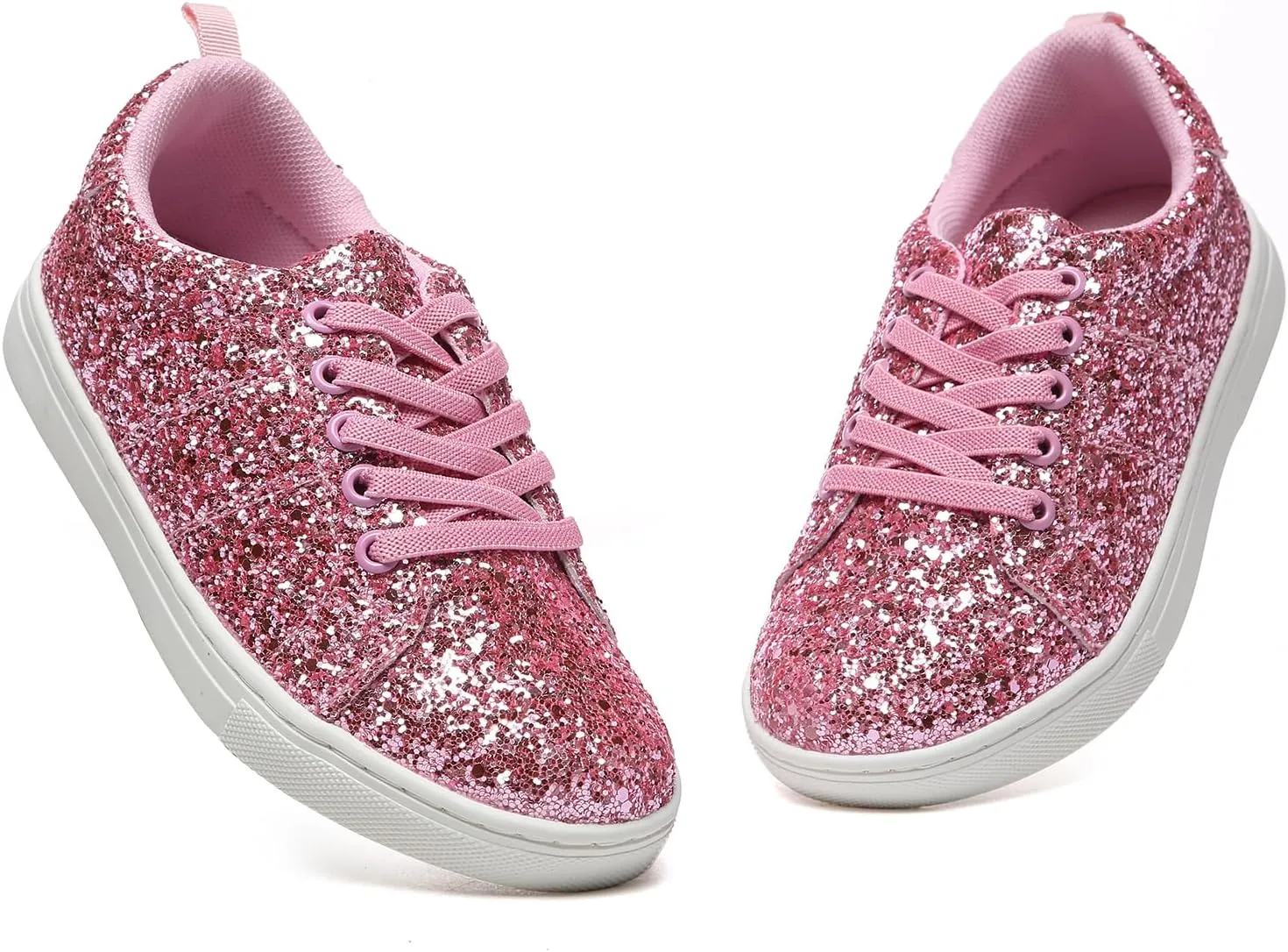 Bernal Girls & Boys Sparkle Glitter Sequin Sneakers Toddler/Little Kid/Big Kid Slip On School Low Top Walking Shoes Show Gift