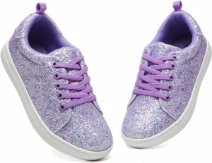 Bernal Girls & Boys Sparkle Glitter Sequin Sneakers Toddler/Little Kid/Big Kid Slip On School Low Top Walking Shoes Show Gift