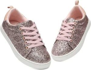 Bernal Girls & Boys Sparkle Glitter Sequin Sneakers Toddler/Little Kid/Big Kid Slip On School Low Top Walking Shoes Show Gift