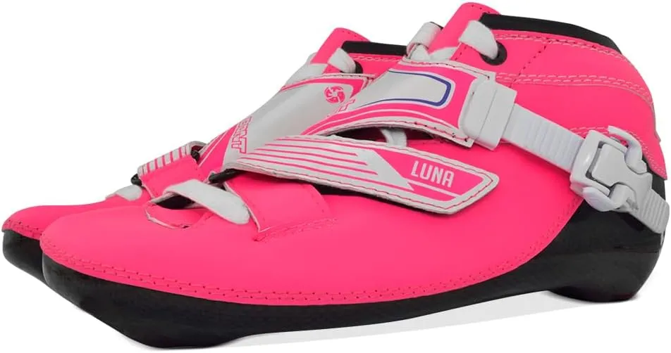 Bont Inline Speed Skating Racing Package - Luna Skate Boot   2PF 6061 Frame   Elemental Wheels   ABEC7 Bearings - Youth - Boys - Girls - Men - Women