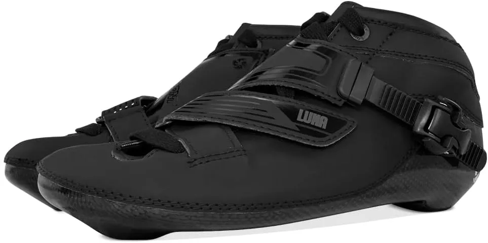 Bont Inline Speed Skating Racing Package - Luna Skate Boot   2PF 6061 Frame   Elemental Wheels   ABEC7 Bearings - Youth - Boys - Girls - Men - Women