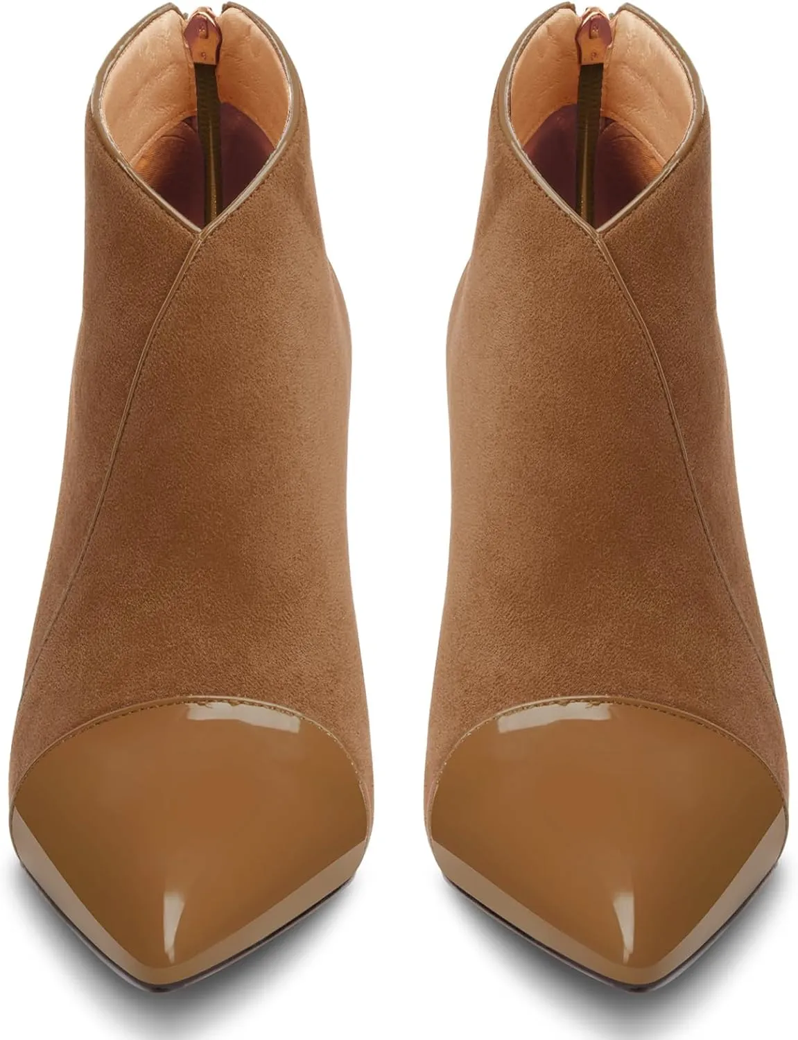 Castamere Women Stiletto High Heel Pointed Toe Ankle Boots Short Bootie Zipper Slip-on Party Office Dress Boots 3.9 Inches