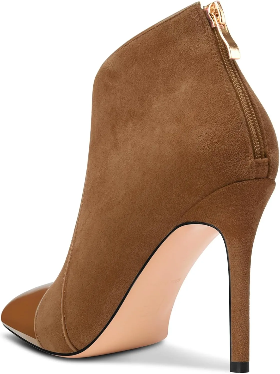 Castamere Women Stiletto High Heel Pointed Toe Ankle Boots Short Bootie Zipper Slip-on Party Office Dress Boots 3.9 Inches
