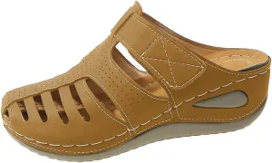Clogs for Women Mules Shoes Comfortable Dressy Closed Toe Platform Sandals Summer Orthopedic Comfort Casual Adjustable Ankle Strap Hook Loop Bohemia Gladiator Slip On Walking Wedge Slippers
