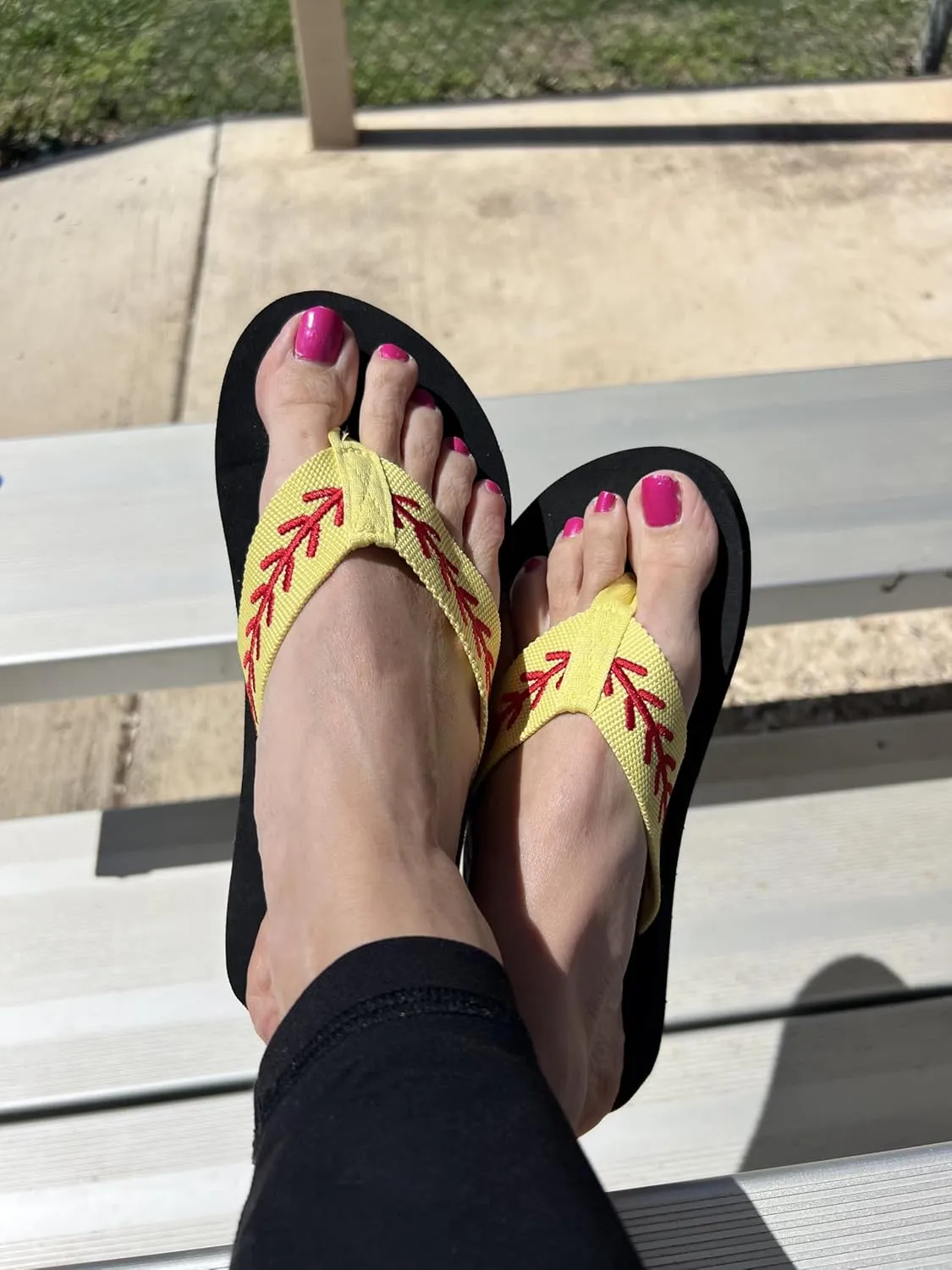 Cocomo Soul Softball Flip Flops | Embroidered Softball Flip Flops | Softball Slippers | Softball Sandals | Softball Flip Flops for Women | Softball MOM Flip Flops