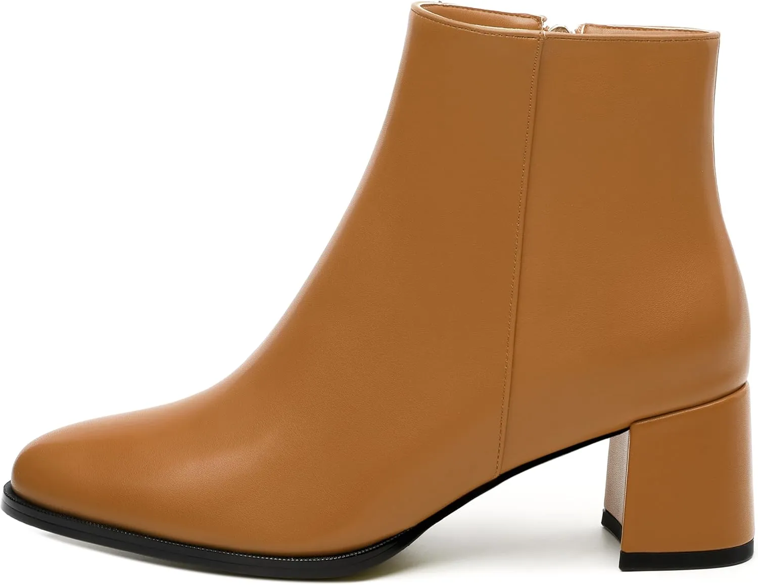 Comfort Ankle Boots for Women Low Chunky Heel Side Zipper Round Toe Short Boots Elegant Classic Fashion Fall Winter Boots 2 Inch