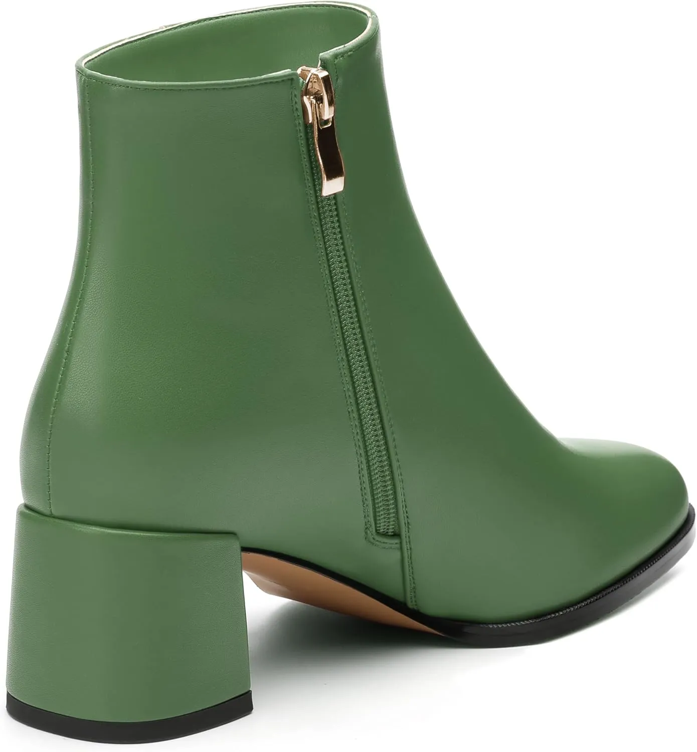 Comfort Ankle Boots for Women Low Chunky Heel Side Zipper Round Toe Short Boots Elegant Classic Fashion Fall Winter Boots 2 Inch