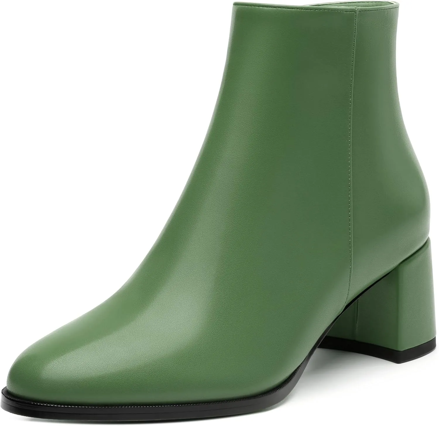 Comfort Ankle Boots for Women Low Chunky Heel Side Zipper Round Toe Short Boots Elegant Classic Fashion Fall Winter Boots 2 Inch