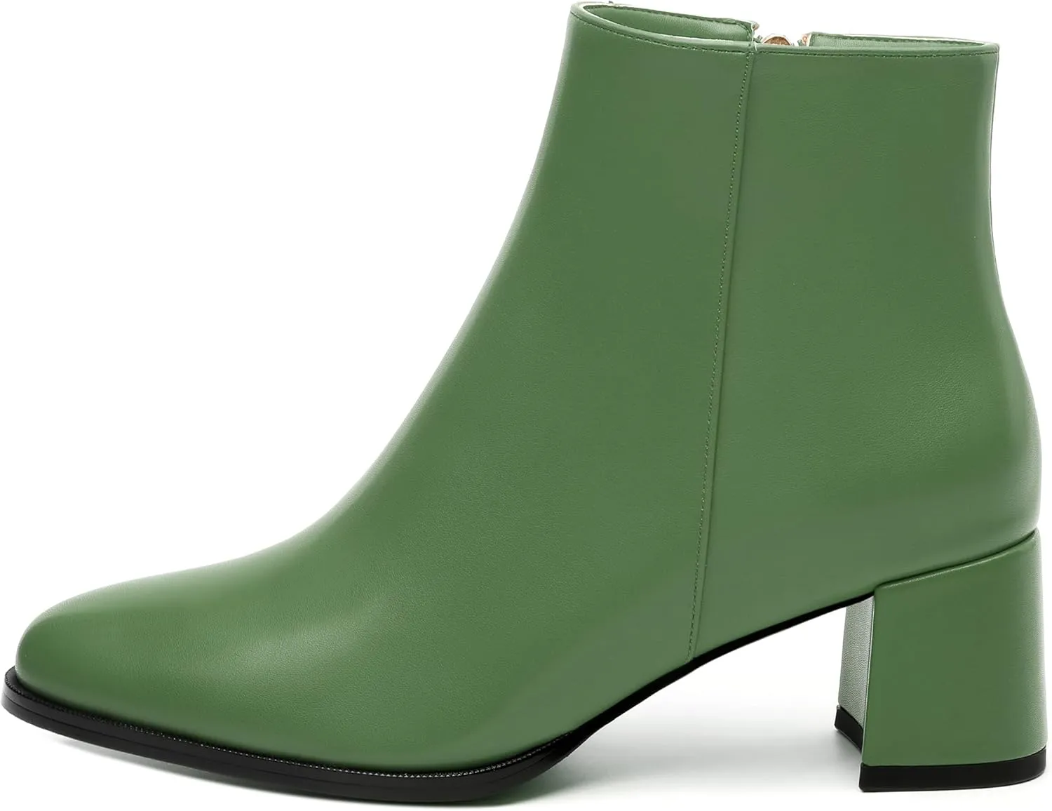 Comfort Ankle Boots for Women Low Chunky Heel Side Zipper Round Toe Short Boots Elegant Classic Fashion Fall Winter Boots 2 Inch
