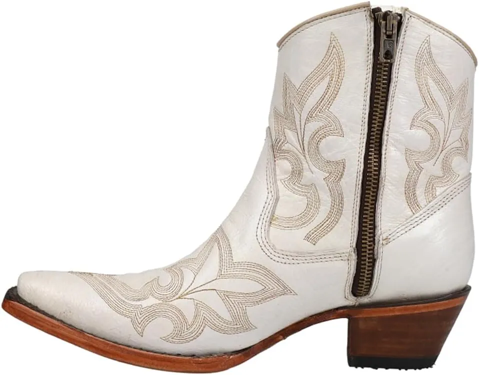 Corral Western Embroidery & Zipper Ankle Boot