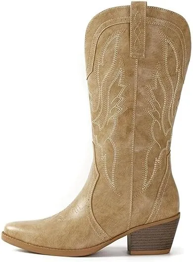 Cowboy Boots Fashion Pointy toe Boots Women Western Cowgirl Boots