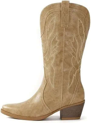 Cowboy Boots Fashion Pointy toe Boots Women Western Cowgirl Boots