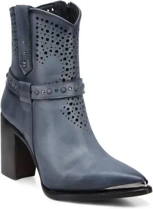 CUADRA | Women's Genuine Leather Ankle Boot with Crystals 4I18RS Blue