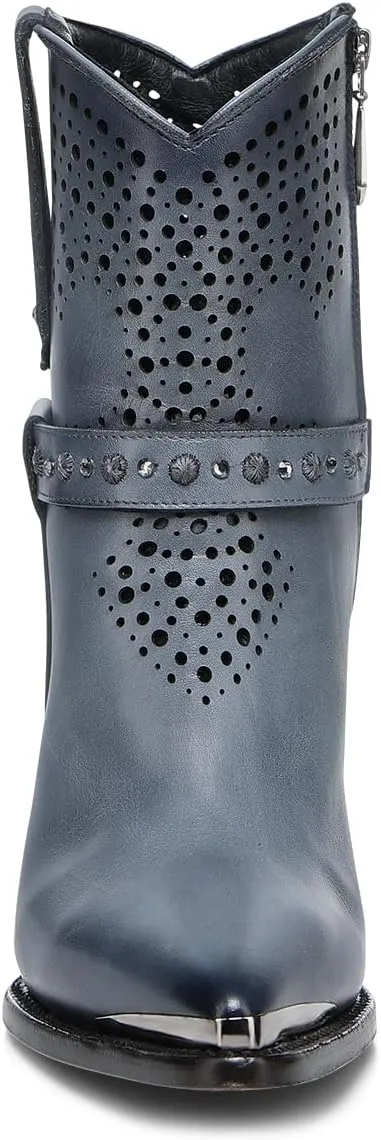CUADRA | Women's Genuine Leather Ankle Boot with Crystals 4I18RS Blue
