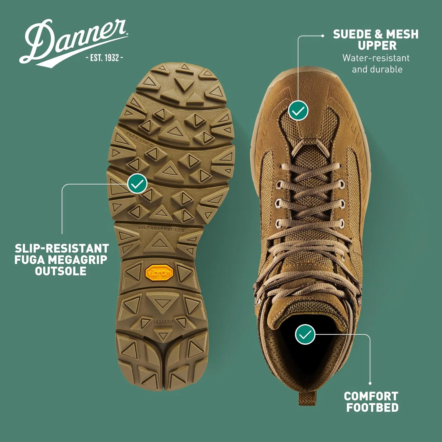 Danner Men's Fullbore 4.5" Military and Tactical Boots for Men - Lightweight, Hot Weather Upper with Vibram Midsole and Slip-Resistant Traction Outsole