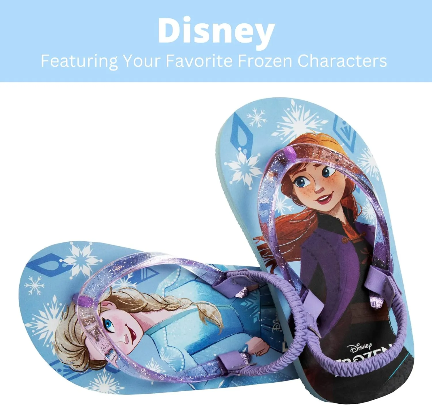 Disney Girls Boys Character Flip Flops Sandals Kids Water Shoes - Minnie Mickey Stitch Moana Toy Story Frozen Cars Encanto Princess Thong Beach Slides Slip On Quick Dry (Toddler-Little Kid)