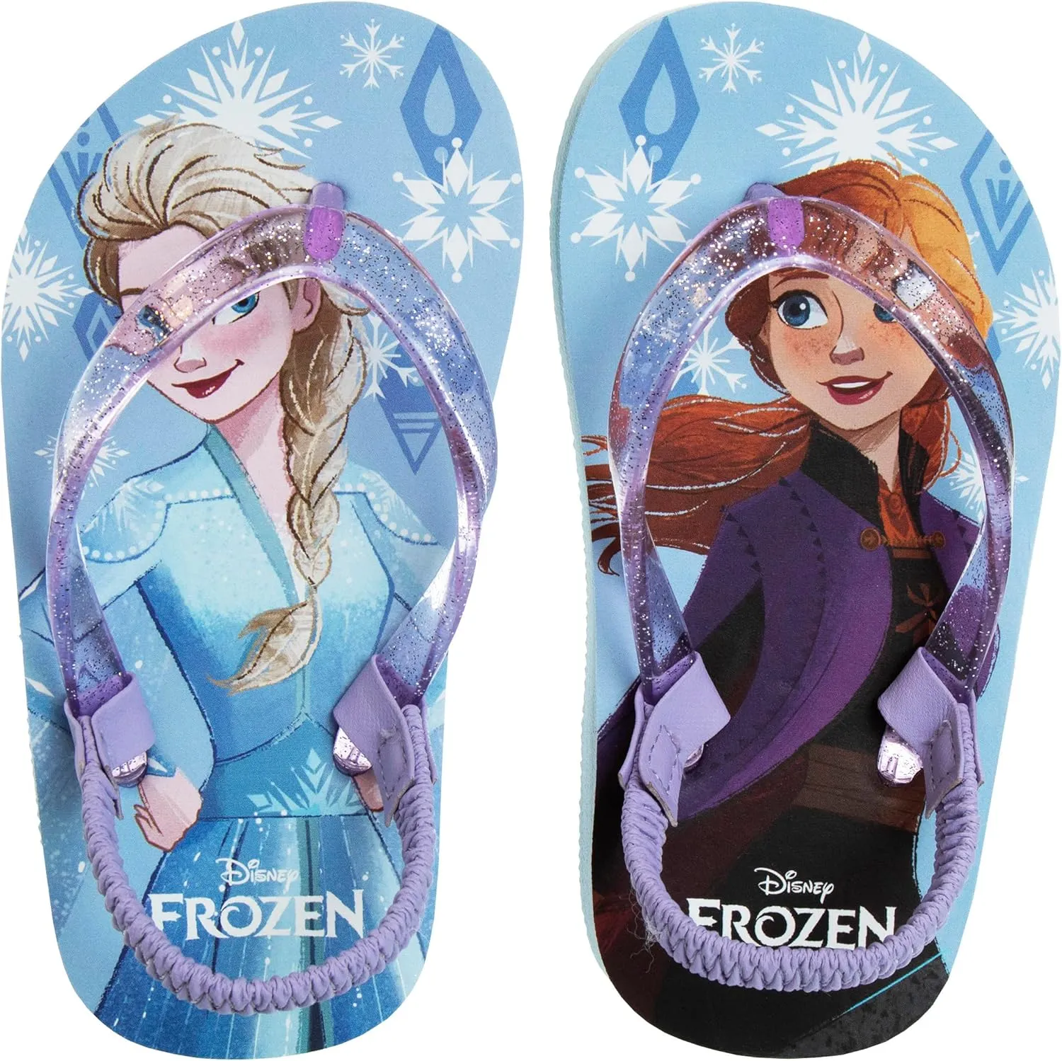 Disney Girls Boys Character Flip Flops Sandals Kids Water Shoes - Minnie Mickey Stitch Moana Toy Story Frozen Cars Encanto Princess Thong Beach Slides Slip On Quick Dry (Toddler-Little Kid)