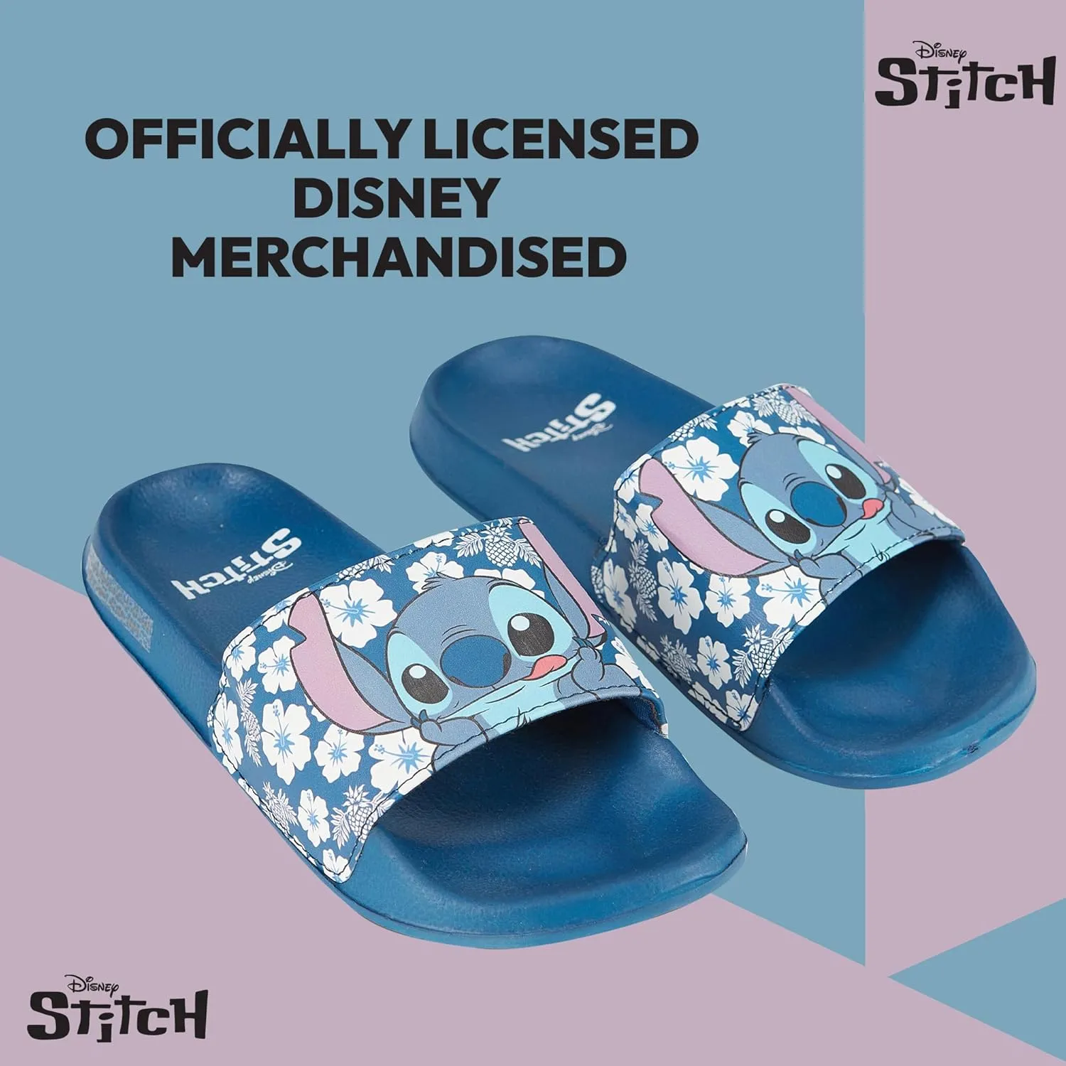 Disney Ladies Lilo and Stitch Slides - Ladies Classic Lilo and Stitch Slide Sandals Lilo and Stitch Slip On Slides Shoes