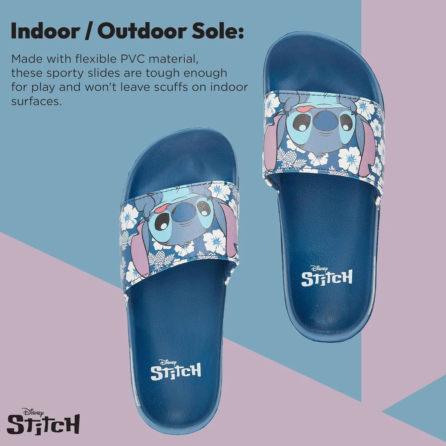 Disney Ladies Lilo and Stitch Slides - Ladies Classic Lilo and Stitch Slide Sandals Lilo and Stitch Slip On Slides Shoes