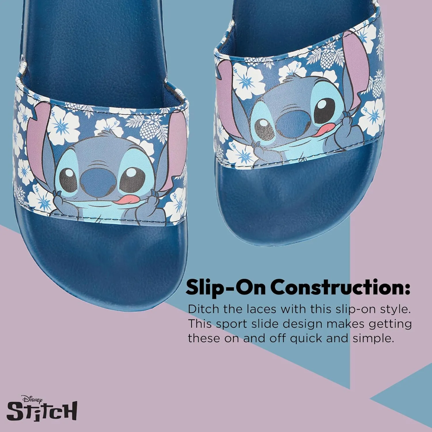 Disney Ladies Lilo and Stitch Slides - Ladies Classic Lilo and Stitch Slide Sandals Lilo and Stitch Slip On Slides Shoes
