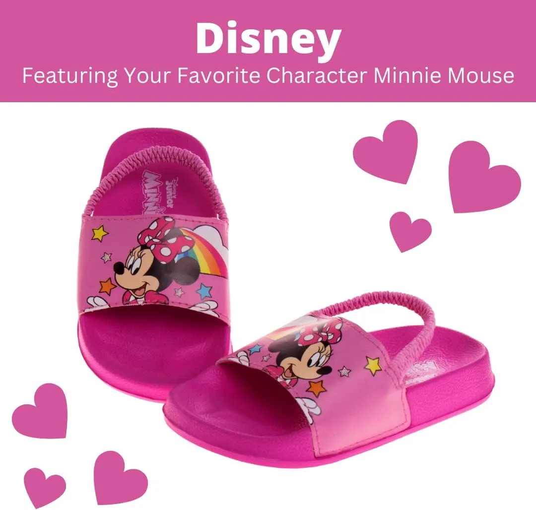Disney Minnie Mickey Encanto Lightning McQueen Lilo n Stitch Slides Backstrap Slip-On Beach Sandals (Toddler/Little Kid)
