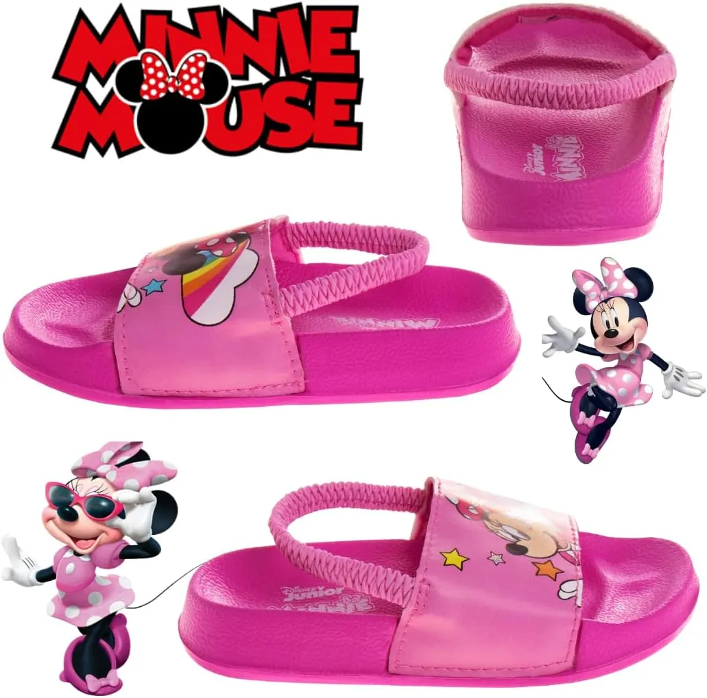 Disney Minnie Mickey Encanto Lightning McQueen Lilo n Stitch Slides Backstrap Slip-On Beach Sandals (Toddler/Little Kid)