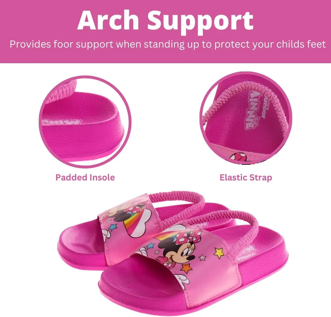 Disney Minnie Mickey Encanto Lightning McQueen Lilo n Stitch Slides Backstrap Slip-On Beach Sandals (Toddler/Little Kid)