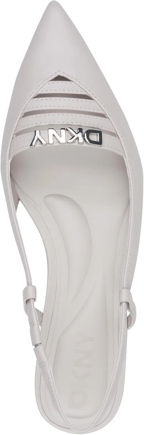DKNY Women's Mikado Pointed Toe Slingback Ballet Flat Pump