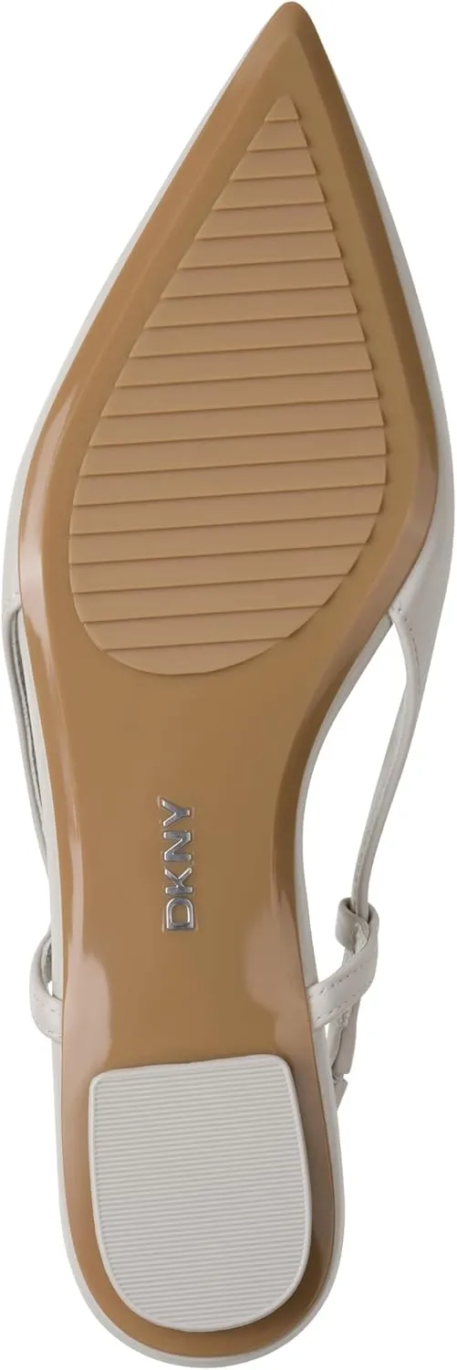 DKNY Women's Mikado Pointed Toe Slingback Ballet Flat Pump