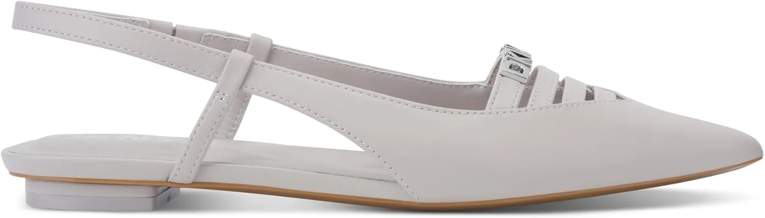 DKNY Women's Mikado Pointed Toe Slingback Ballet Flat Pump