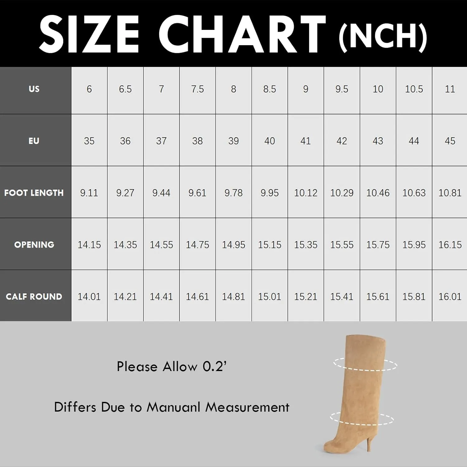 DOBOYG Suede Wide Calf Stiletto Long Fashion Boots for Women Pull On boots Kitten Heels Suede winter boots Nude Knee High Boots Comfortable Fall Boots