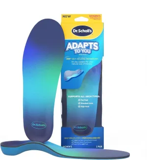 Dr. Scholl’s Adapts to You Insoles for Women, with Self-Molding Foam Technology – Clinically Proven to Adapt to Your Feet, Flexible Arch Support Inserts, Shock-Absorbing, Podiatrist-Tested, Size 6-10