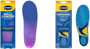 Dr. Scholl's Walk Longer Insoles, Comfortable Plush Foam Cushioning Inserts for Walking, Hiking, and Standing on Feet All-Day, Stop Soreness in Feet & Legs, Trim to Fit Women's Shoe Size 6-10, 1 Pair
