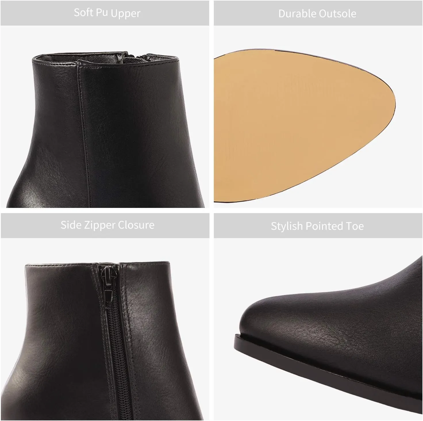 DREAM PAIRS Women's Ankle Boots Chunky Block Heel Booties