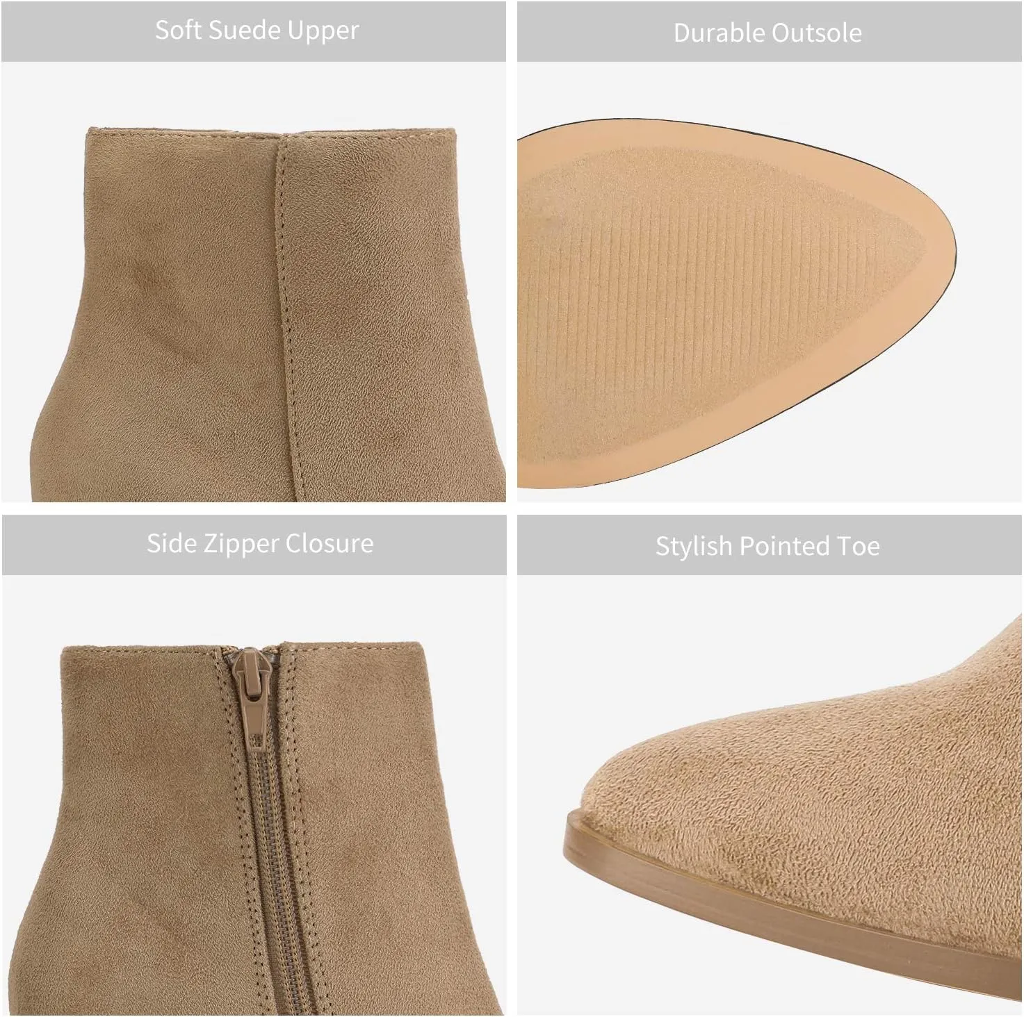 DREAM PAIRS Women's Ankle Boots Chunky Block Heel Booties